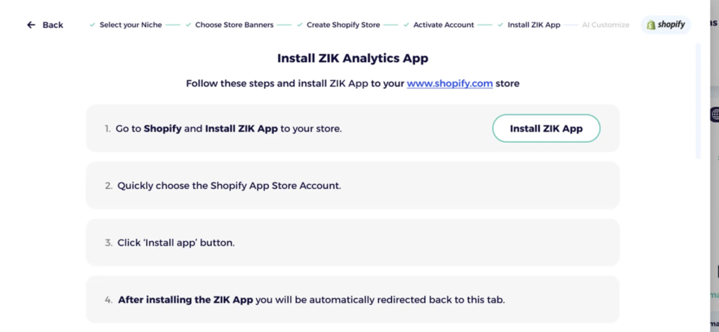 zik analytics app installation