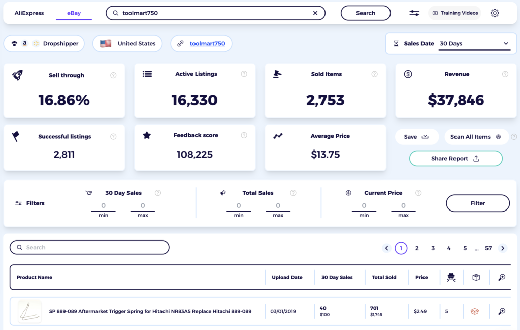 zik analytics sold listings ebay