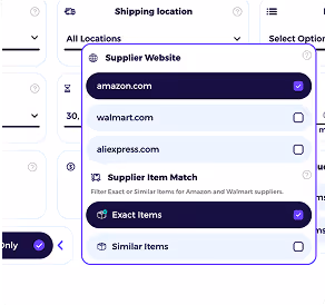 ebay product explorer supplier filters